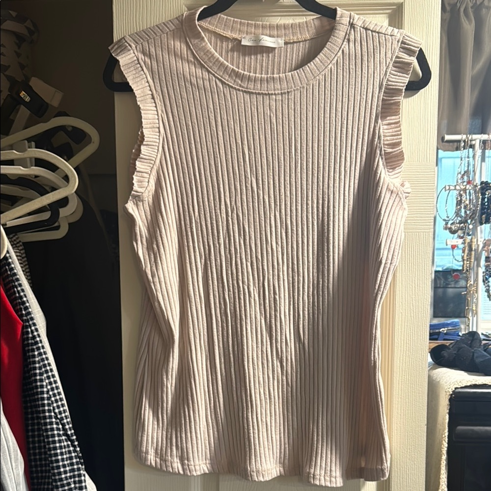 Sleeveless Ribbed Top - Ces Femme